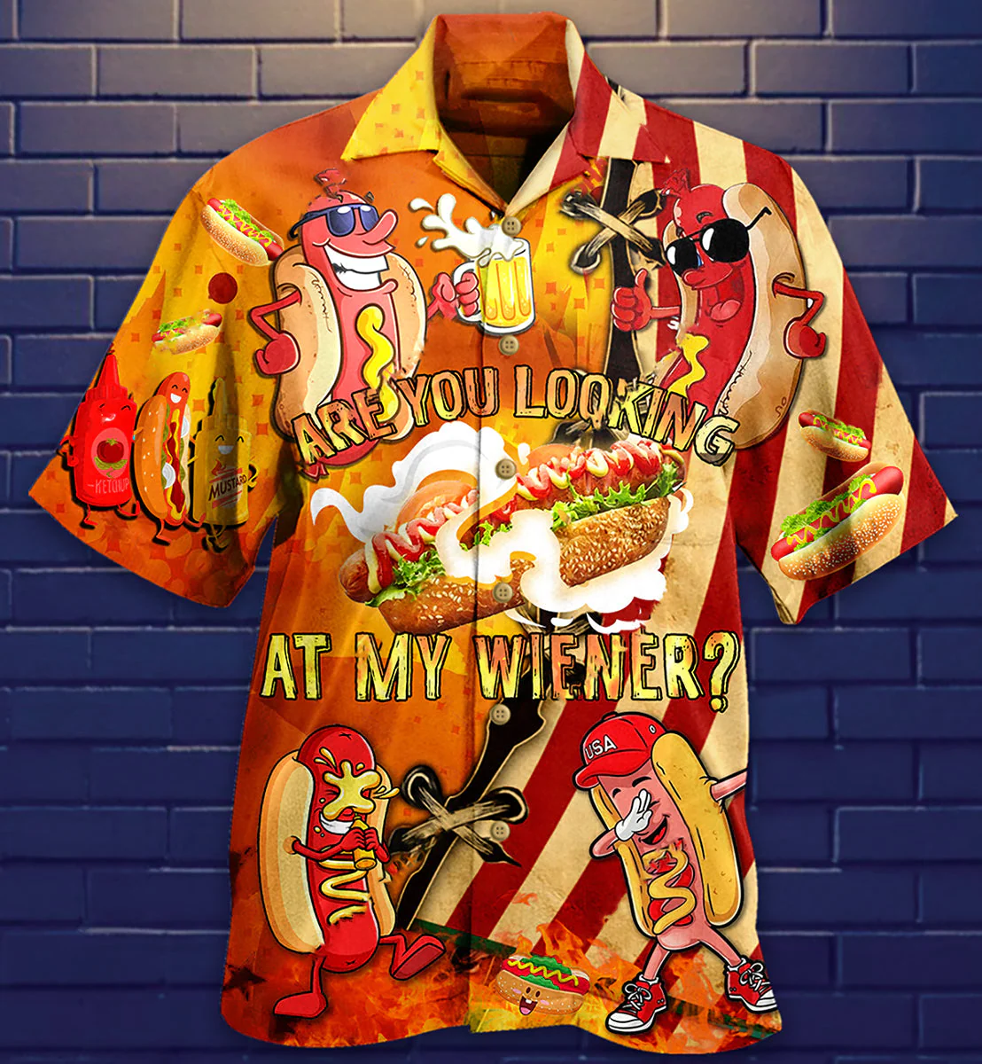 Food Are You Looking Funny Hawaiian Shirt - Image 3