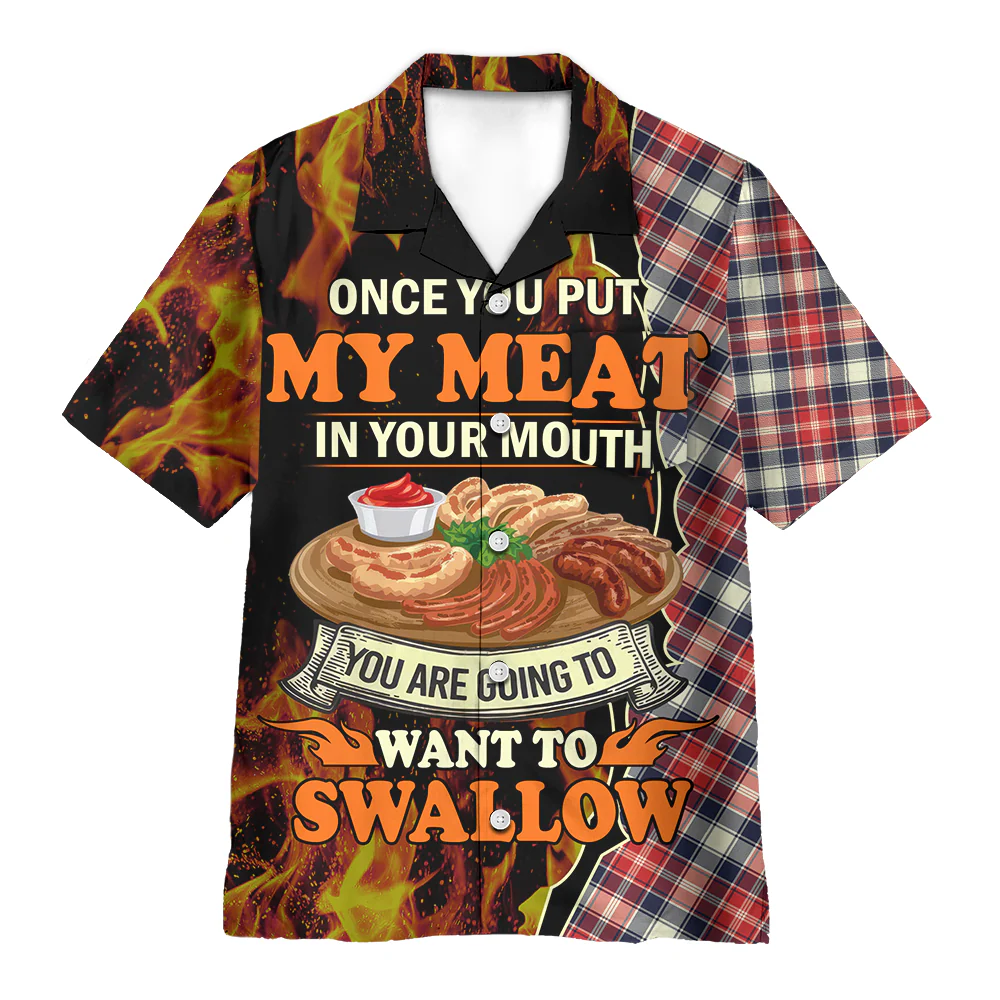 Food Barbecue Grill Once You Put My Meat In Your Mouth Hawaiian Shirt - Image 4
