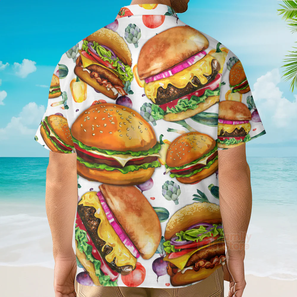 Food Big Burger Life Is Better With Burger Hawaiian Shirt - Image 4