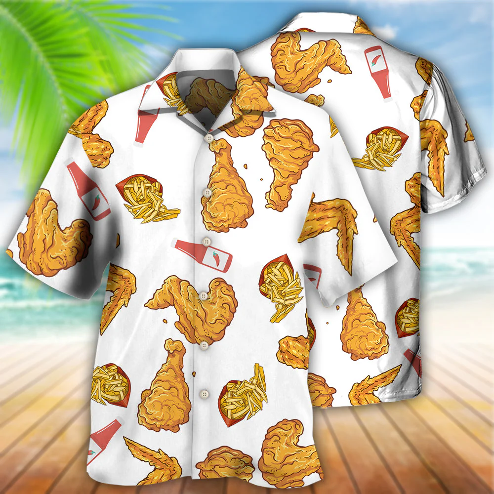 Food Chicken Delicious Hawaiian Shirt - Image 3