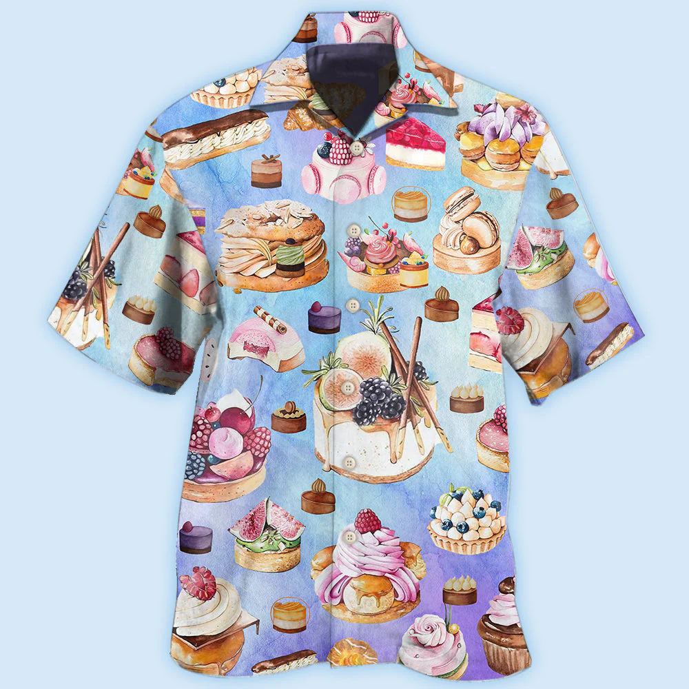 Food Dessert Purple Lovely Love Food Hawaiian Shirt - Image 3