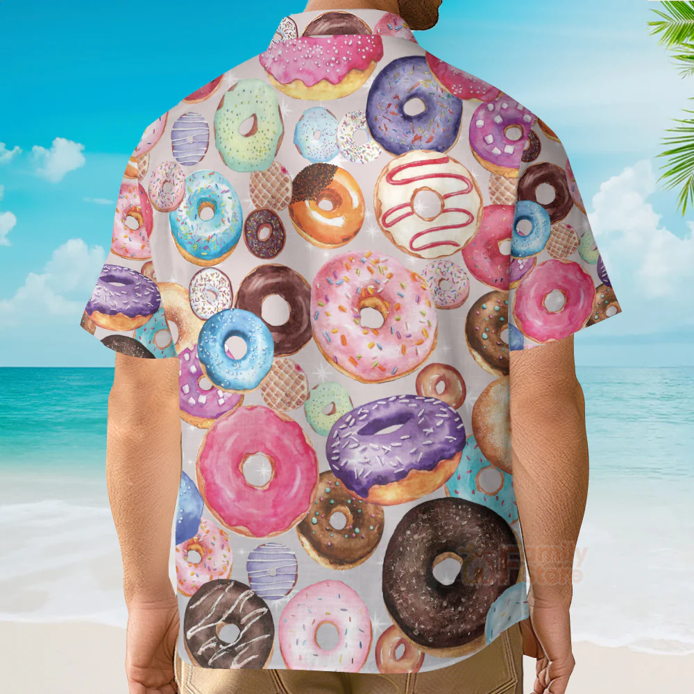 Funny Food Donut Lovely Style Hawaiian Shirt - Image 5