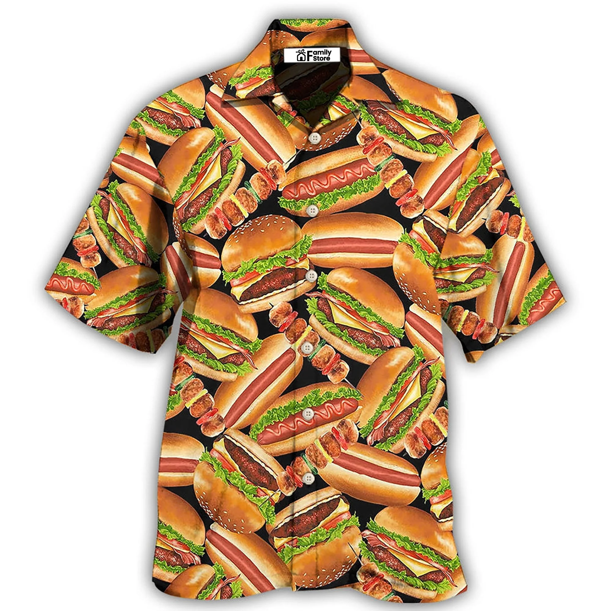 Food Life Is Better With Burger Hawaiian shirt