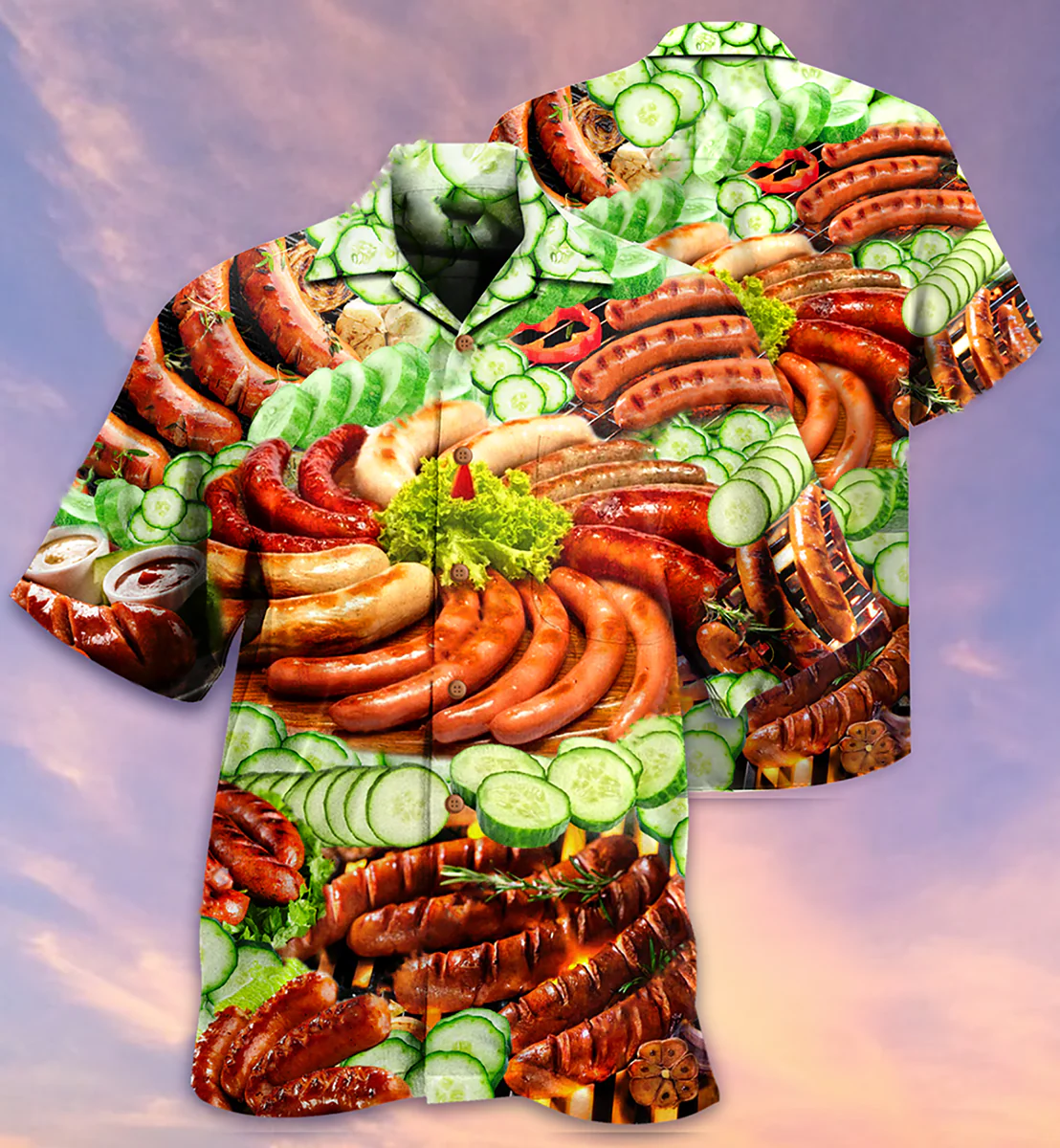 Food Life Is Better With Hot Dog Salad Hawaiian Shirt - Image 2