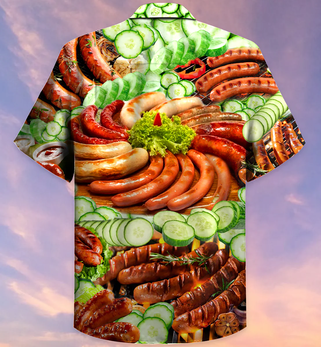 Food Life Is Better With Hot Dog Salad Hawaiian Shirt - Image 4