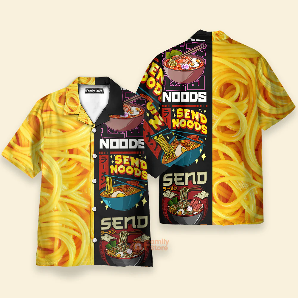 Food Noodles Send Noods - Hawaiian Shirt - Image 2