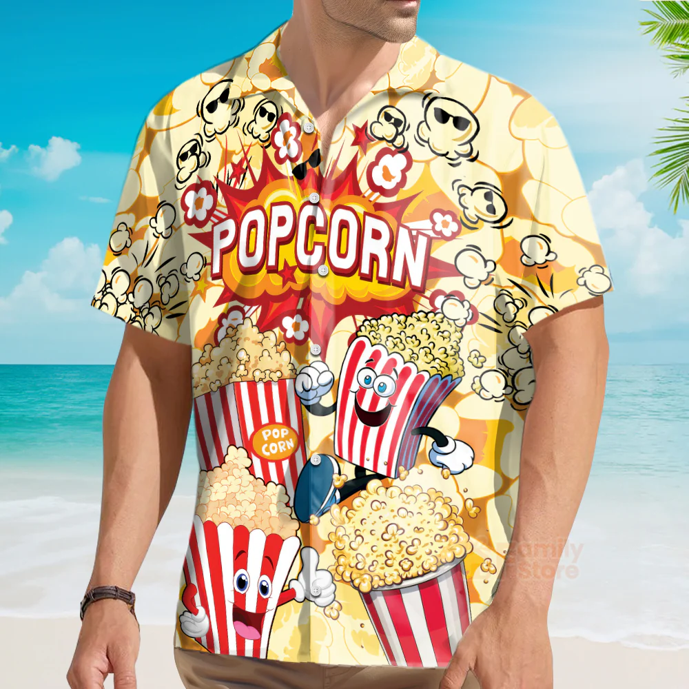 Funny Food Popcorn Is Always The Answer Bang Hawaiian Shirt - Image 3