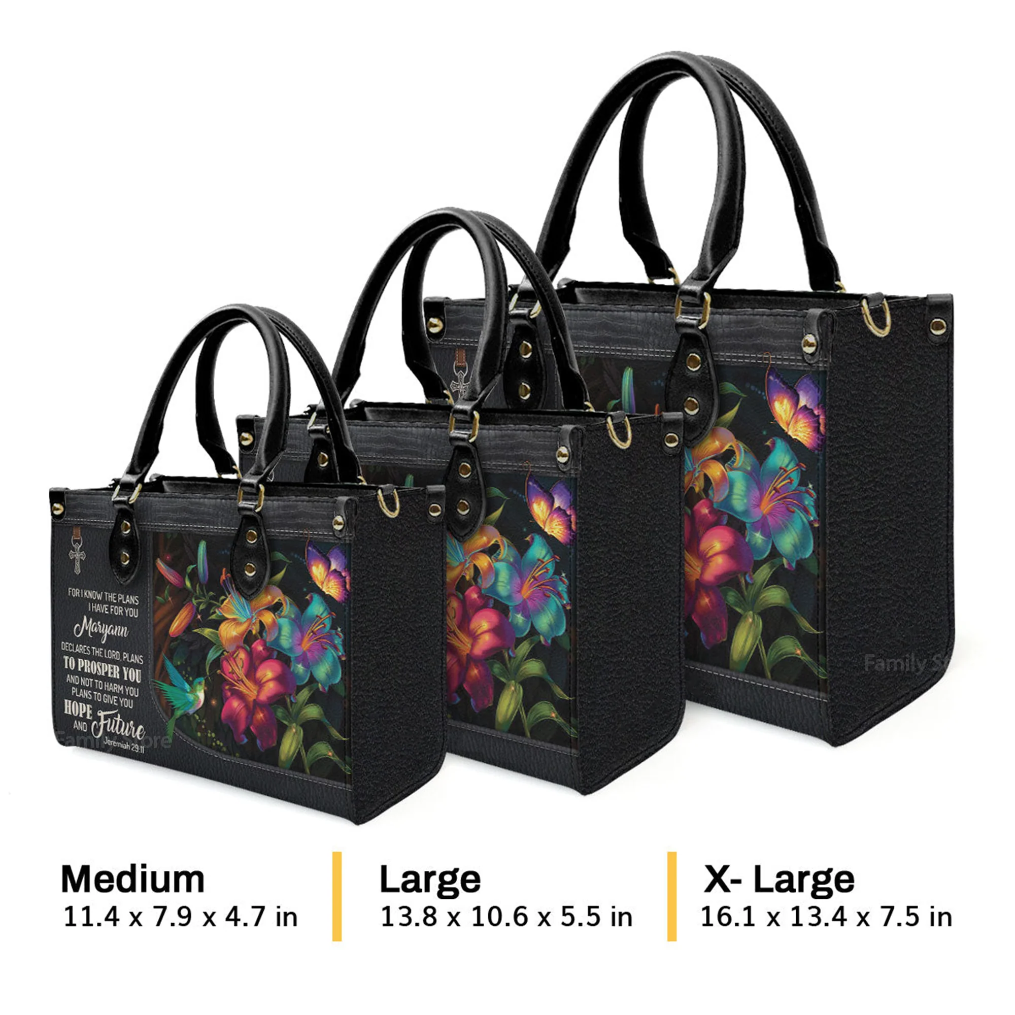 For I Know The Plans I Have For You - Awesome Personalized Leather Handbag - AT4080744 - Image 4