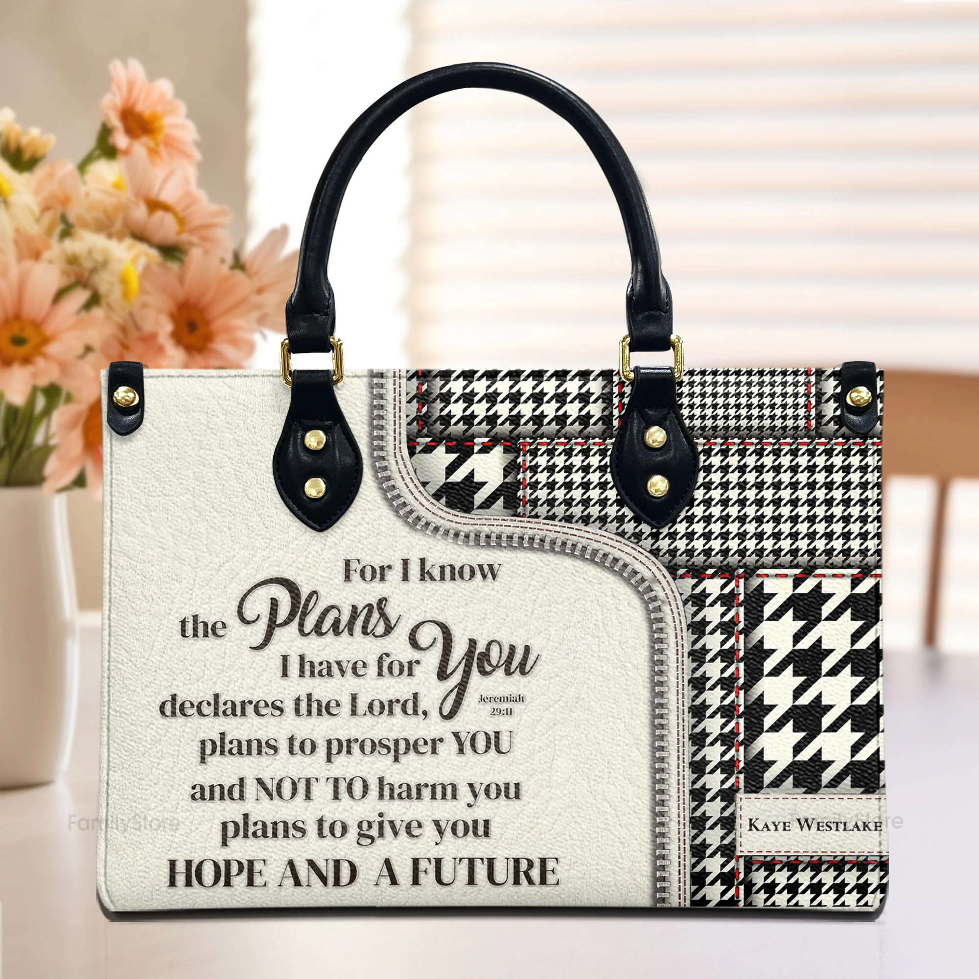 For I Know The Plans I Have For You Jeremiah 29:11 - Unique Personalized Leather Handbag - AT4080848