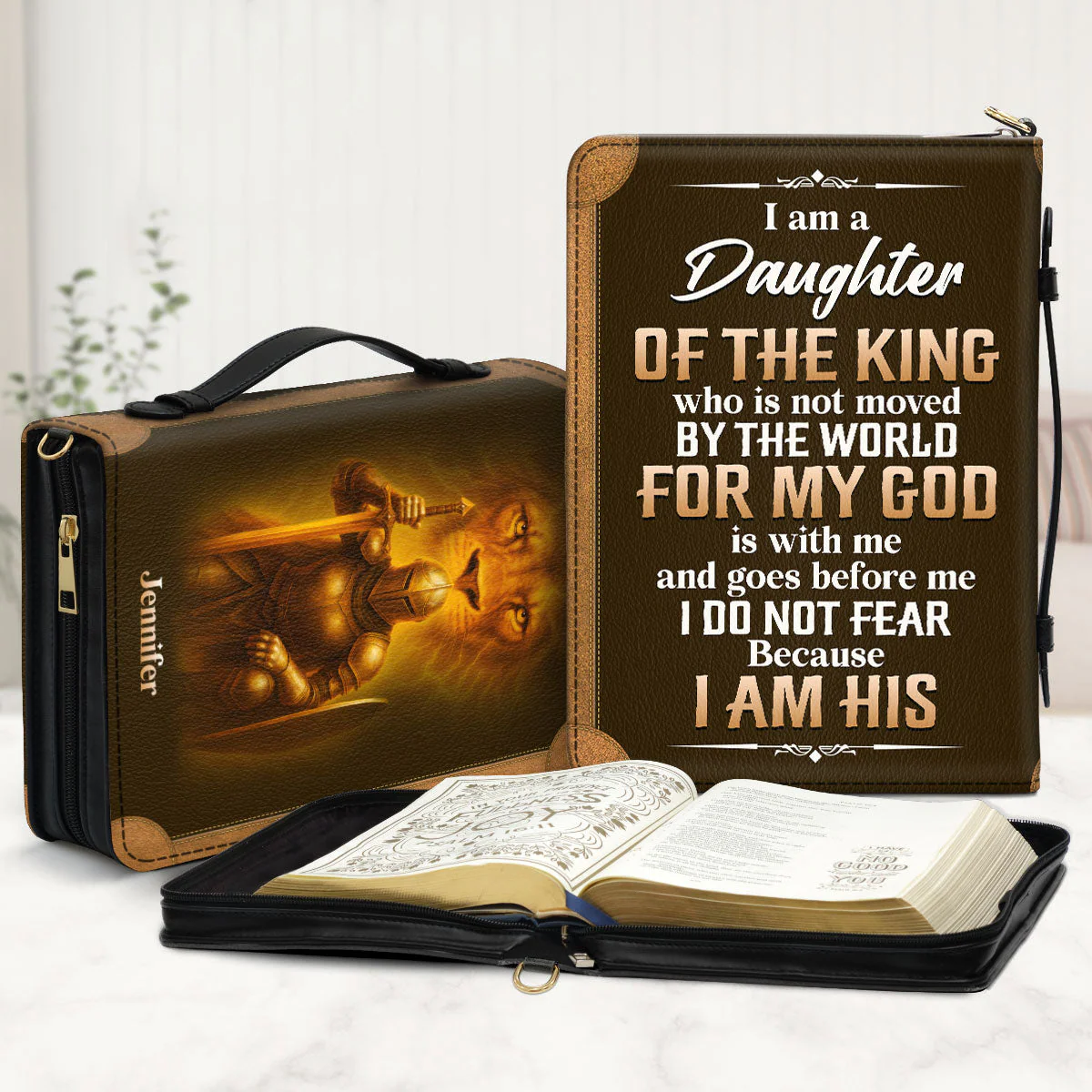 For My God Is With Me And Goes Before Me - Personalized Bible Cover TD118