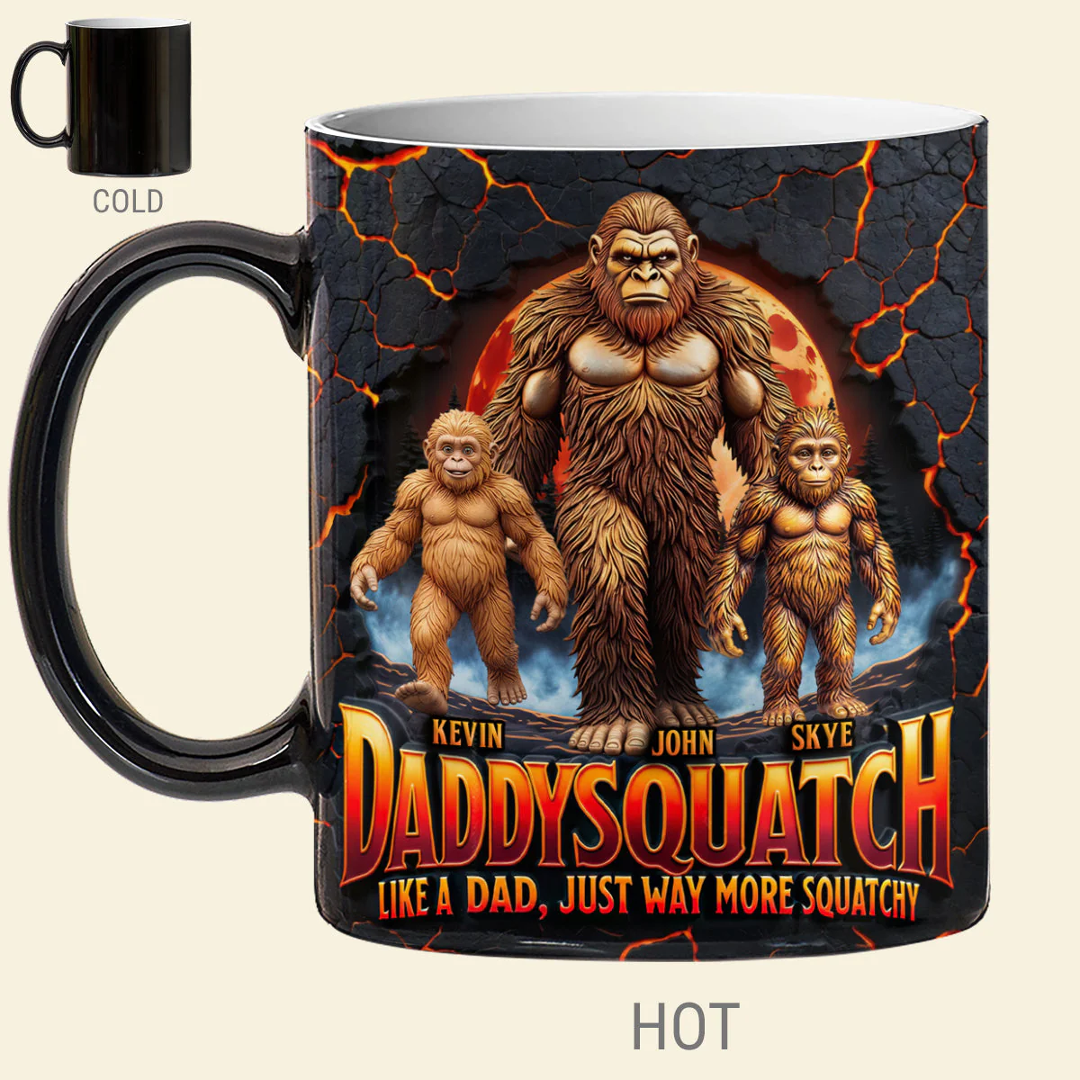 Forest Papa Squatch Like A Grandpa Just Way More Squatchy - Personalized Mug - Gifts For Dad, Grandpa - Image 3
