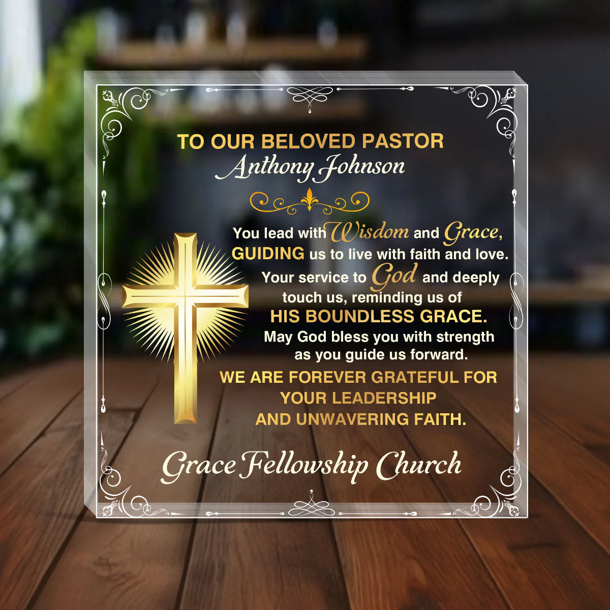 Forever Grateful - Personalized Acrylic Plaque TD118