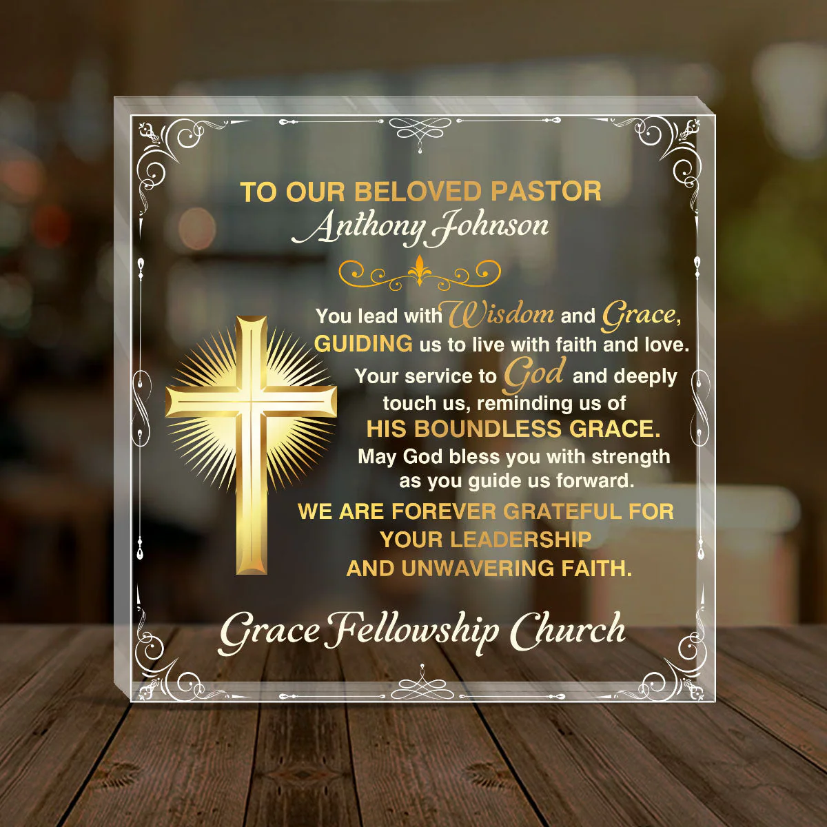 Forever Grateful - Personalized Acrylic Plaque TD118 - Image 3