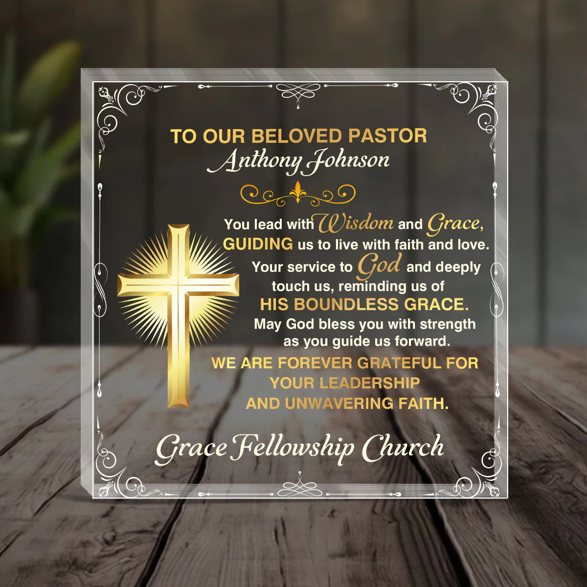 Forever Grateful - Personalized Acrylic Plaque TD118 - Image 4