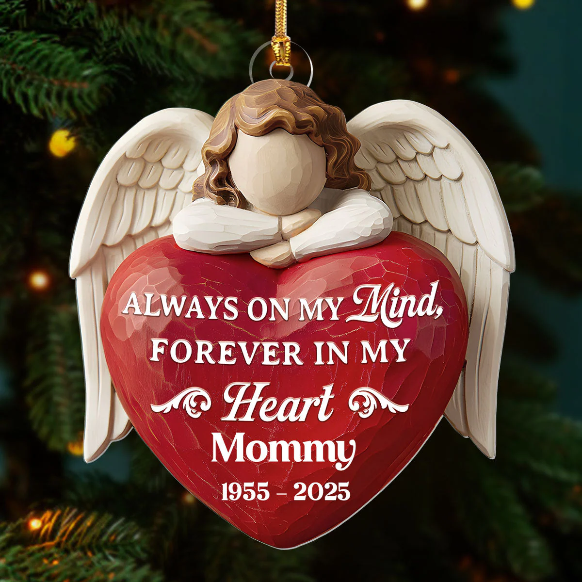 Forever In My Heart - Personalized 1-Layer Acrylic Ornament HL128