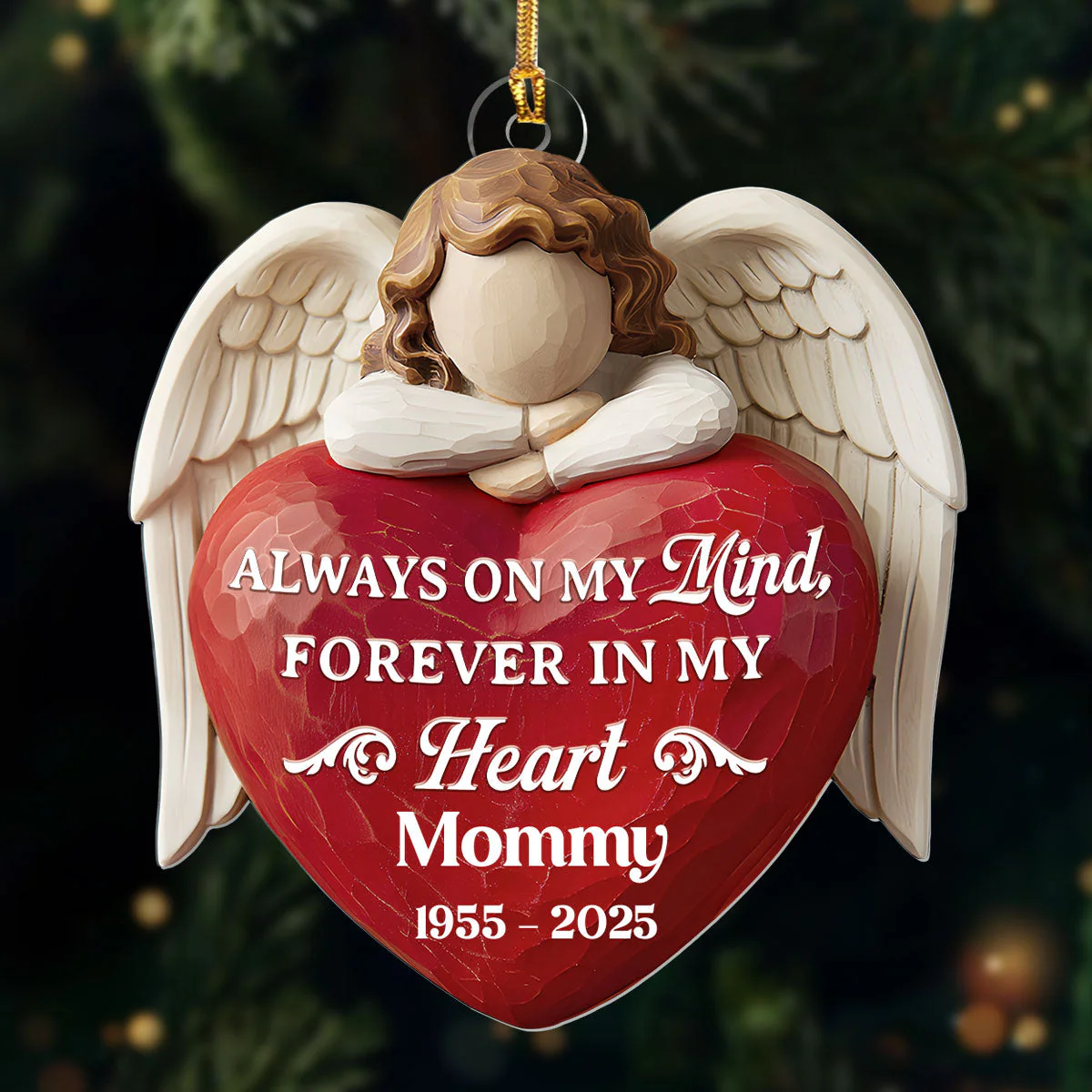 Forever In My Heart - Personalized 1-Layer Acrylic Ornament HL128 - Image 2