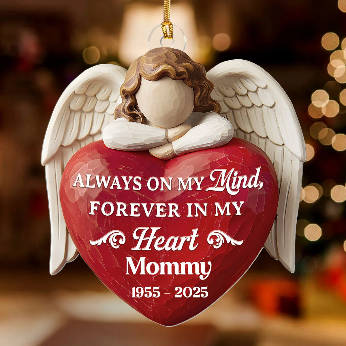 Forever In My Heart - Personalized 1-Layer Acrylic Ornament HL128 - Image 3