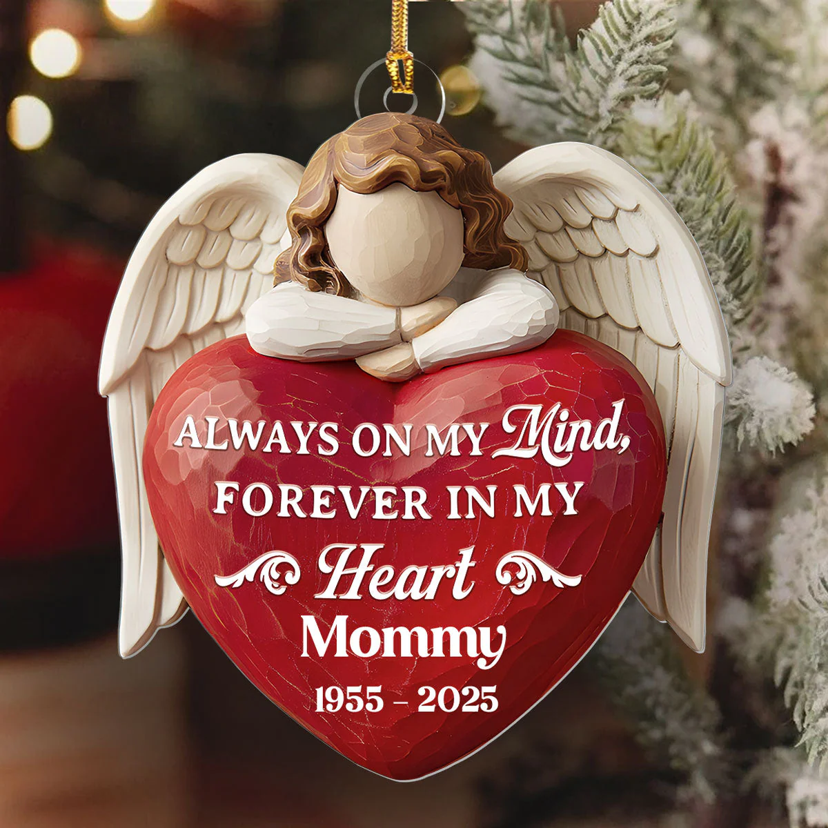 Forever In My Heart - Personalized 1-Layer Acrylic Ornament HL128 - Image 5