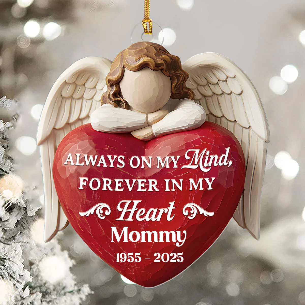 Forever In My Heart - Personalized 1-Layer Acrylic Ornament HL128 - Image 6