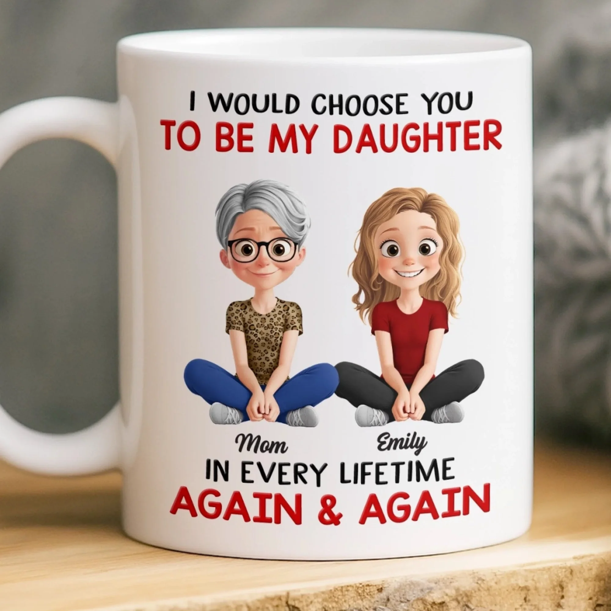 Forever My Little Girl - Personalized Ceramic Mug - Gift For Mom, Mother's Day | GR25 HN02