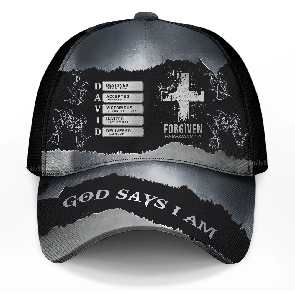 Forgiven Bible Verse - Personalized Classic Cap - Gift for Men, Dad, Grandpa, Husband, Father's Day Gift | NA94
