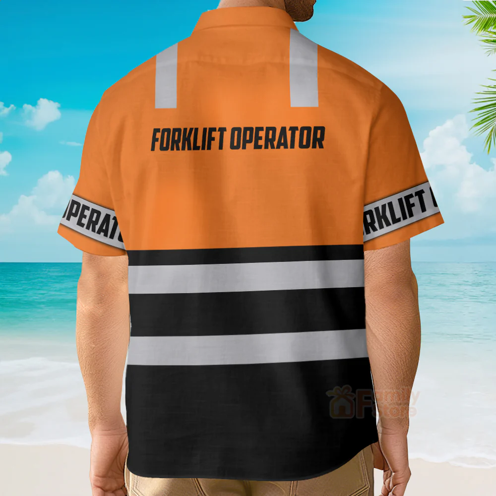 Forklift Driver Forklift Operator Apparel Hawaiian Shirt - Image 4