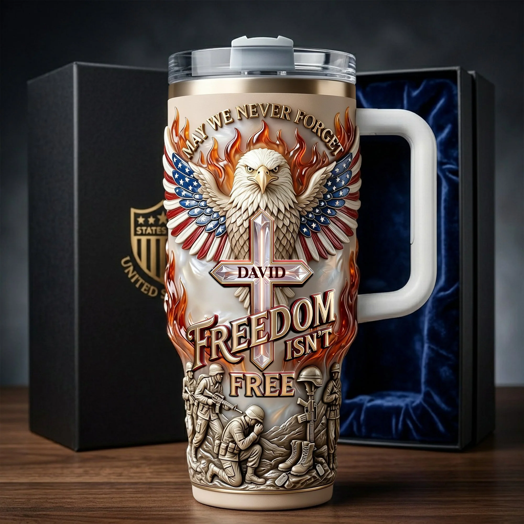 Freedom Is Not Free - Personalized Tumbler - Gift For Patriotic | HN02