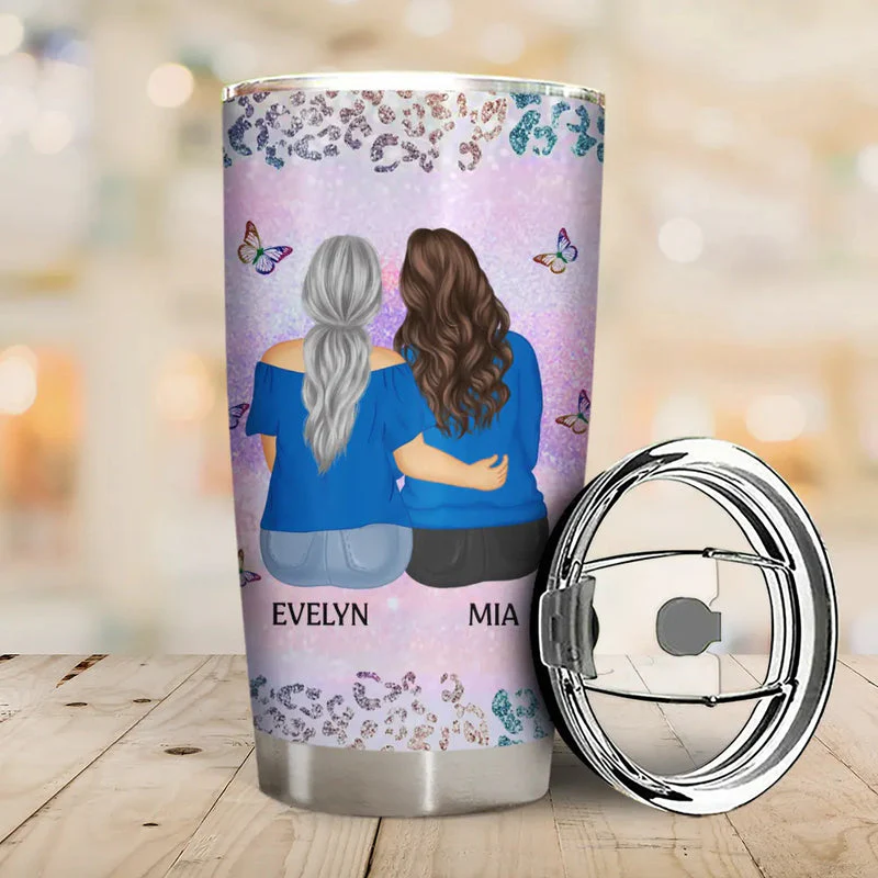 From Mom To Badass Daughter - Personalized Stainless Steel Tumbler - Gift For Mom, Mother's Day | GR24 HN02