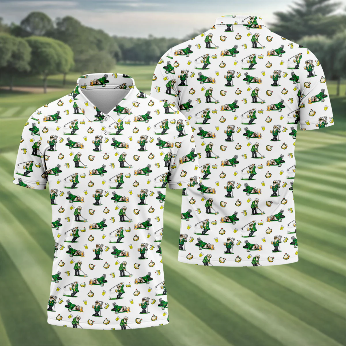 Funny Beer Pimento Cheese Golf Tournament - Personalized Polo Shirt - Gift For Dad, Grandpa, Golf Lovers - Image 3