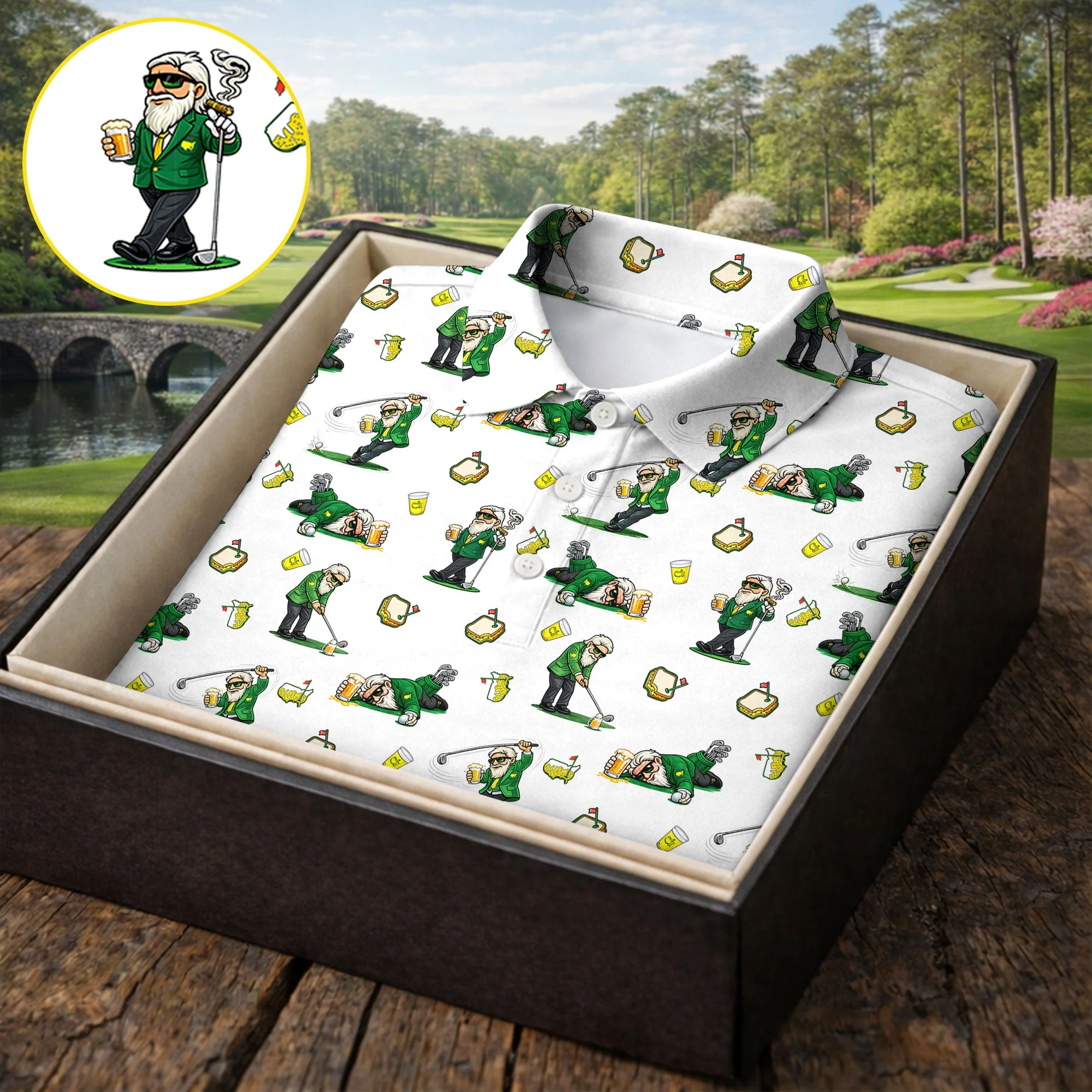 Funny Beer Pimento Cheese Golf Tournament - Personalized Polo Shirt - Gift For Dad, Grandpa, Golf Lovers - Image 4