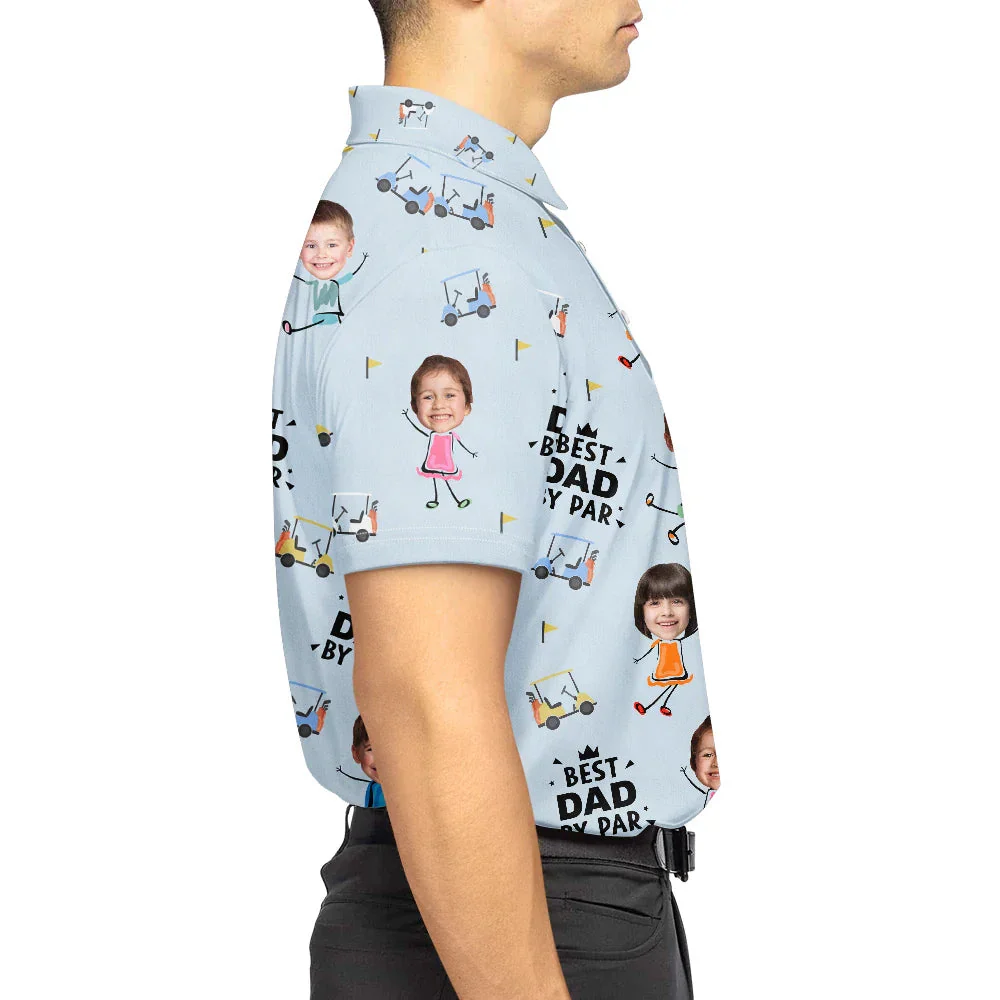 Funny Custom Photo Best Daddy By Par -  Personalized Golf Polo Shirt - Gift For Dad, Grandpa - Image 5