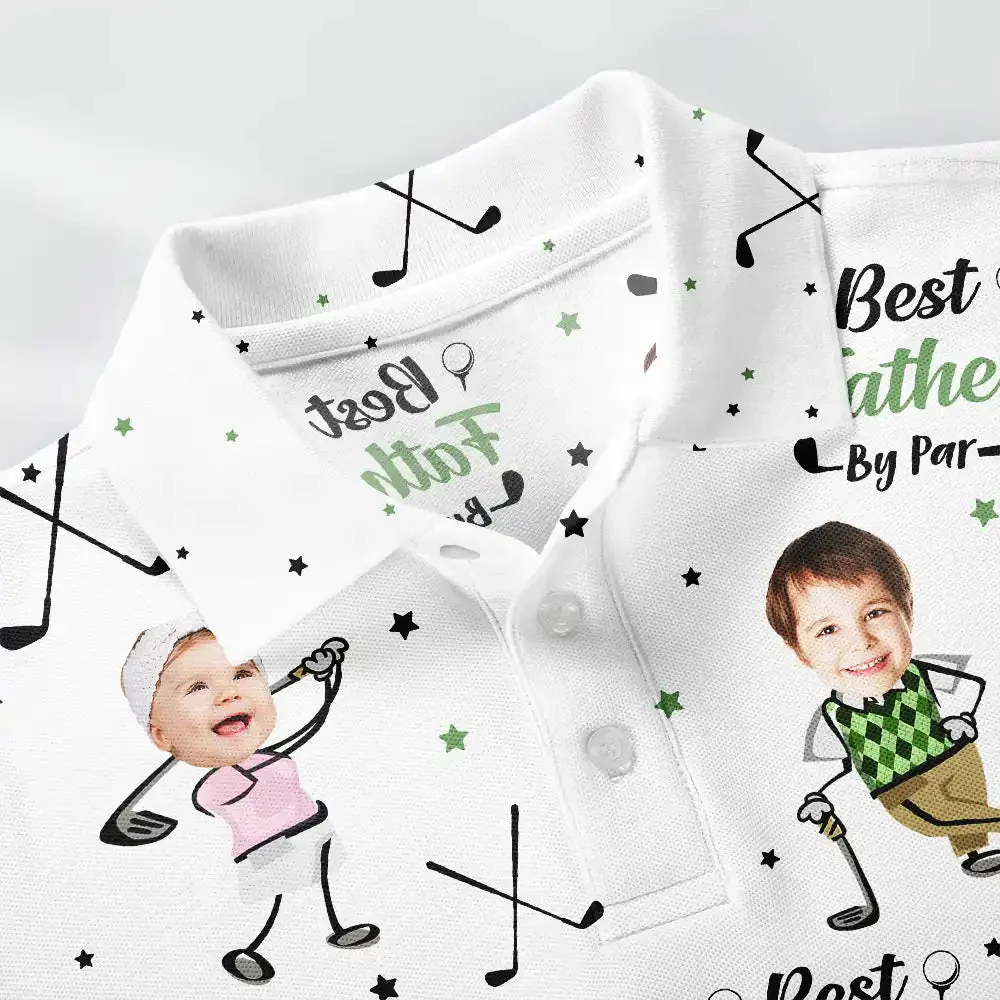 Funny Custom Photo Best Daddy By Par -  Personalized Golf Polo Shirt - Gift For Dad, Grandpa - Image 7