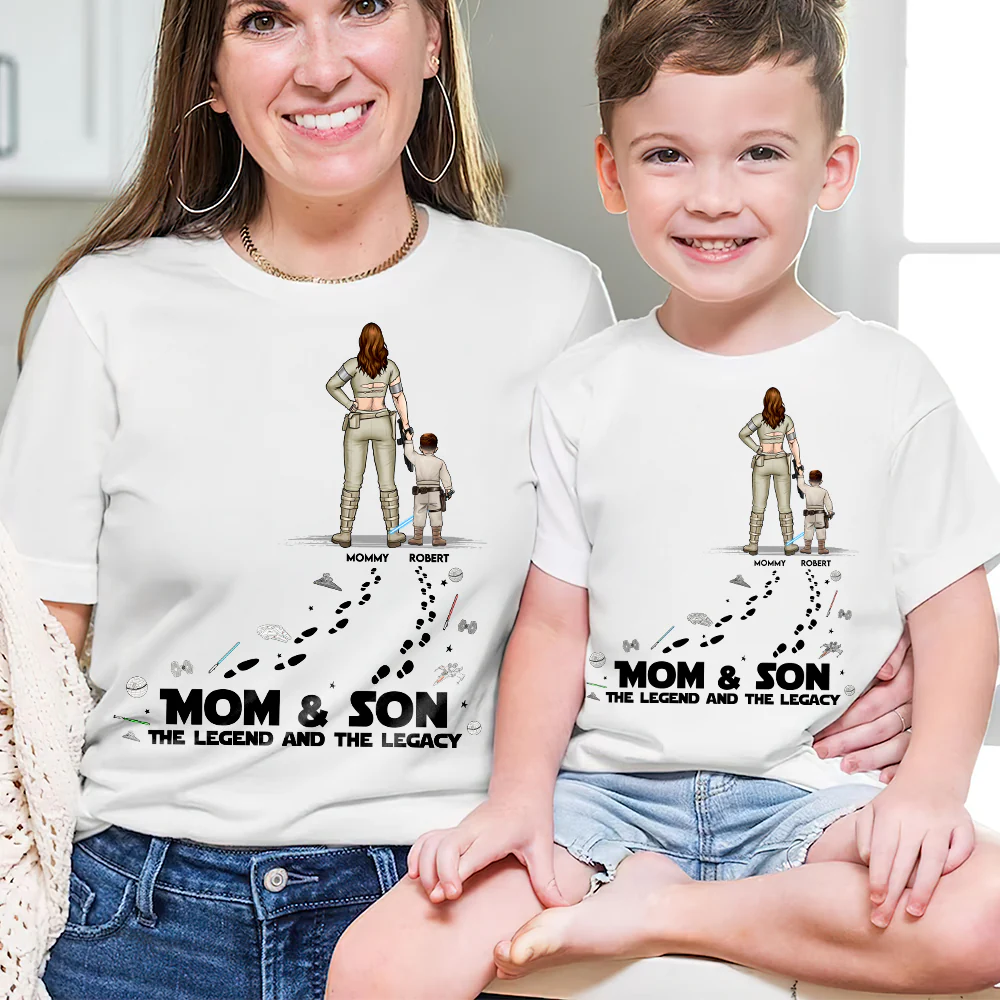 Galaxy Mom And Son - Personalized T-shirt - Gift For Mother's Day | CL08 HN02