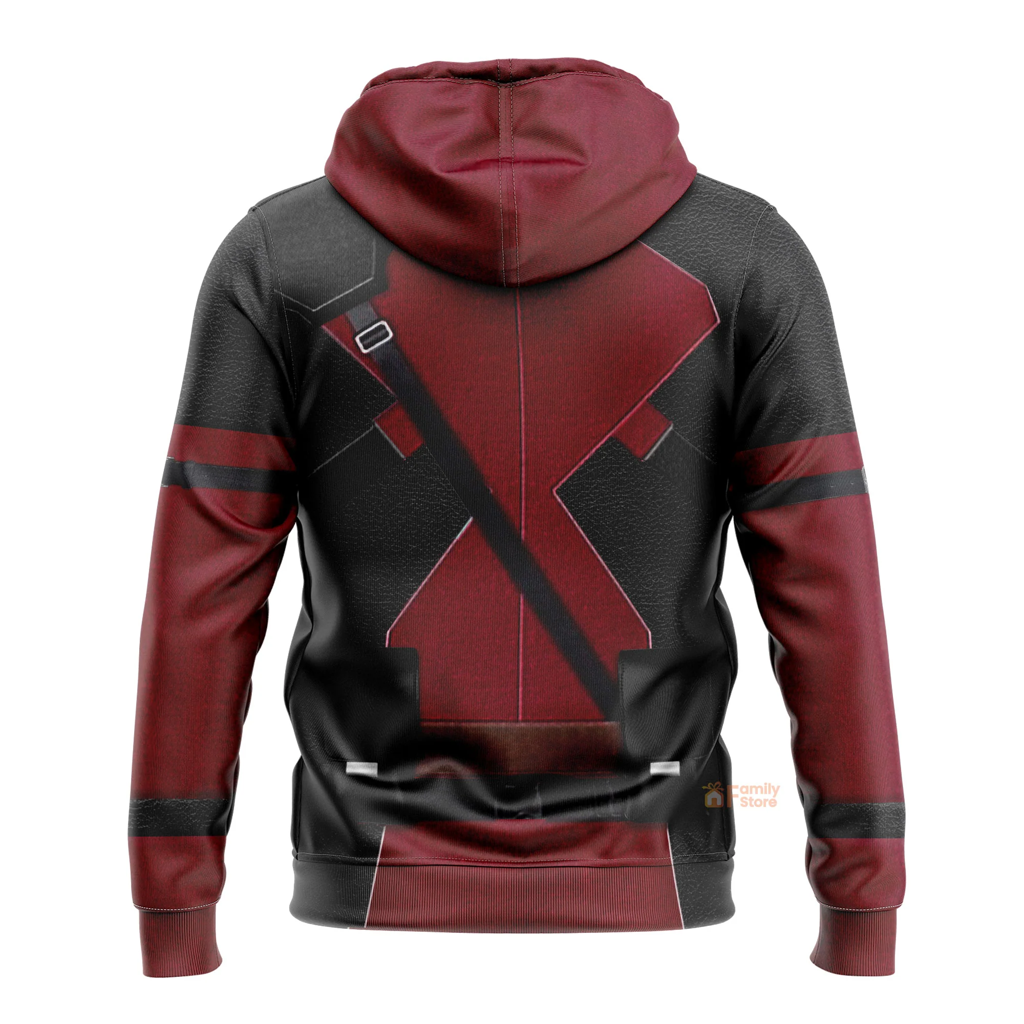 Deadpool Cosplay Hoodie For Men - Image 3