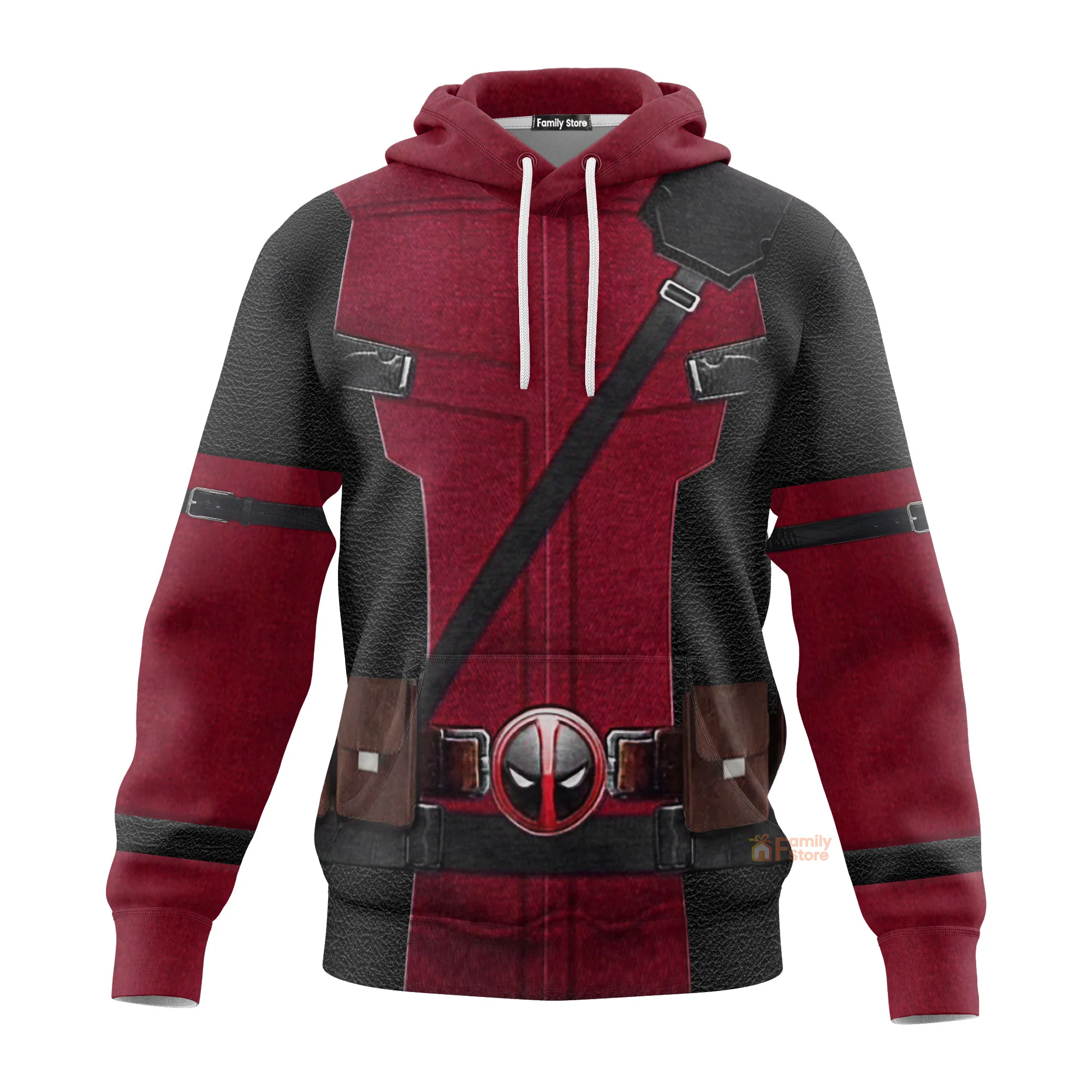 Deadpool Cosplay Hoodie For Men - Image 4