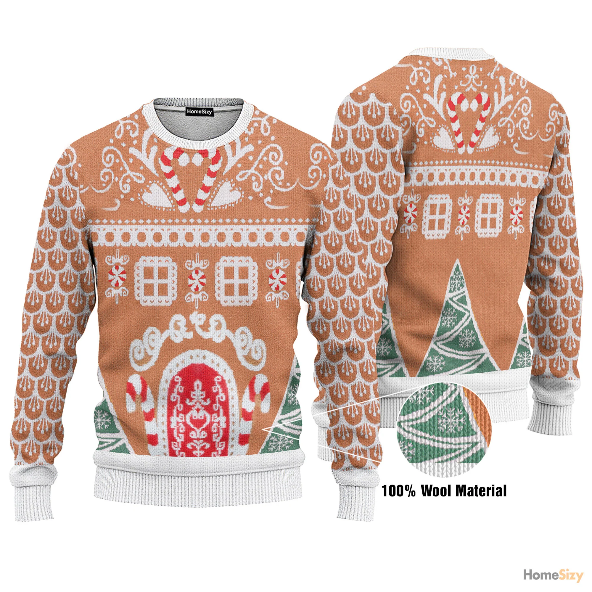 Gingerbread House Ugly Christmas Sweater - Image 3