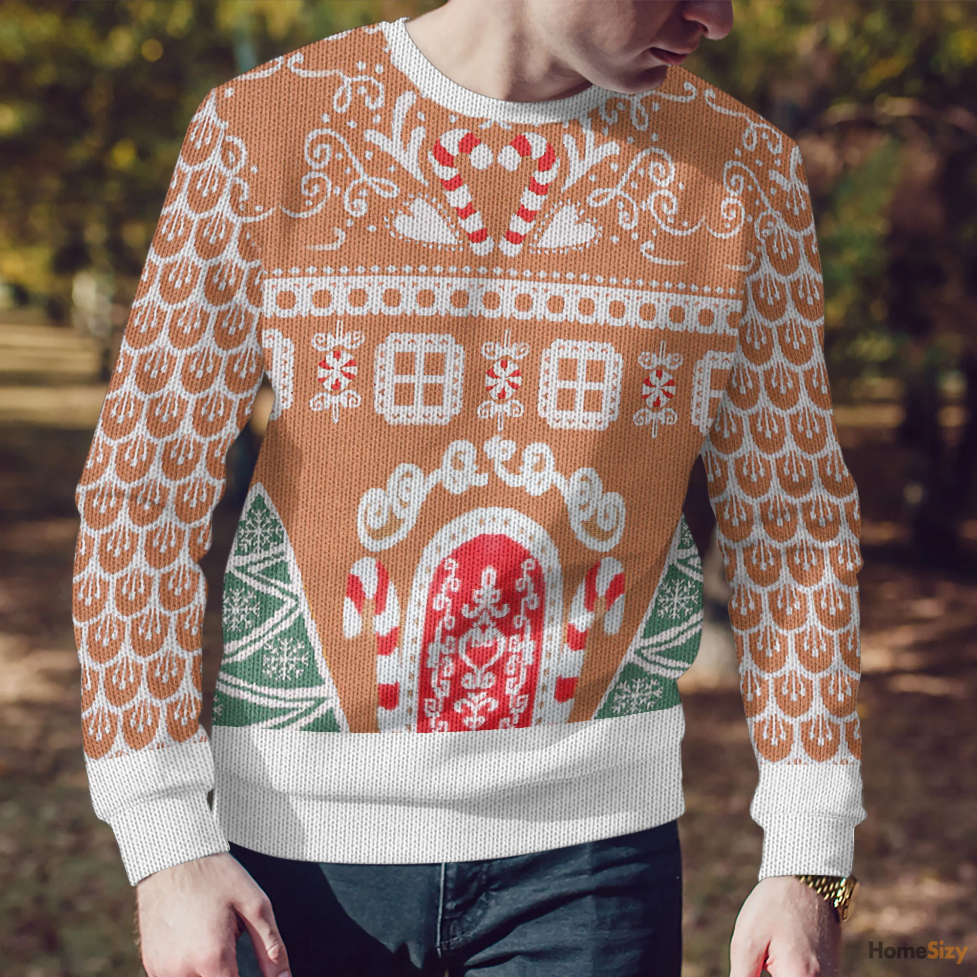 Gingerbread House Ugly Christmas Sweater - Image 4