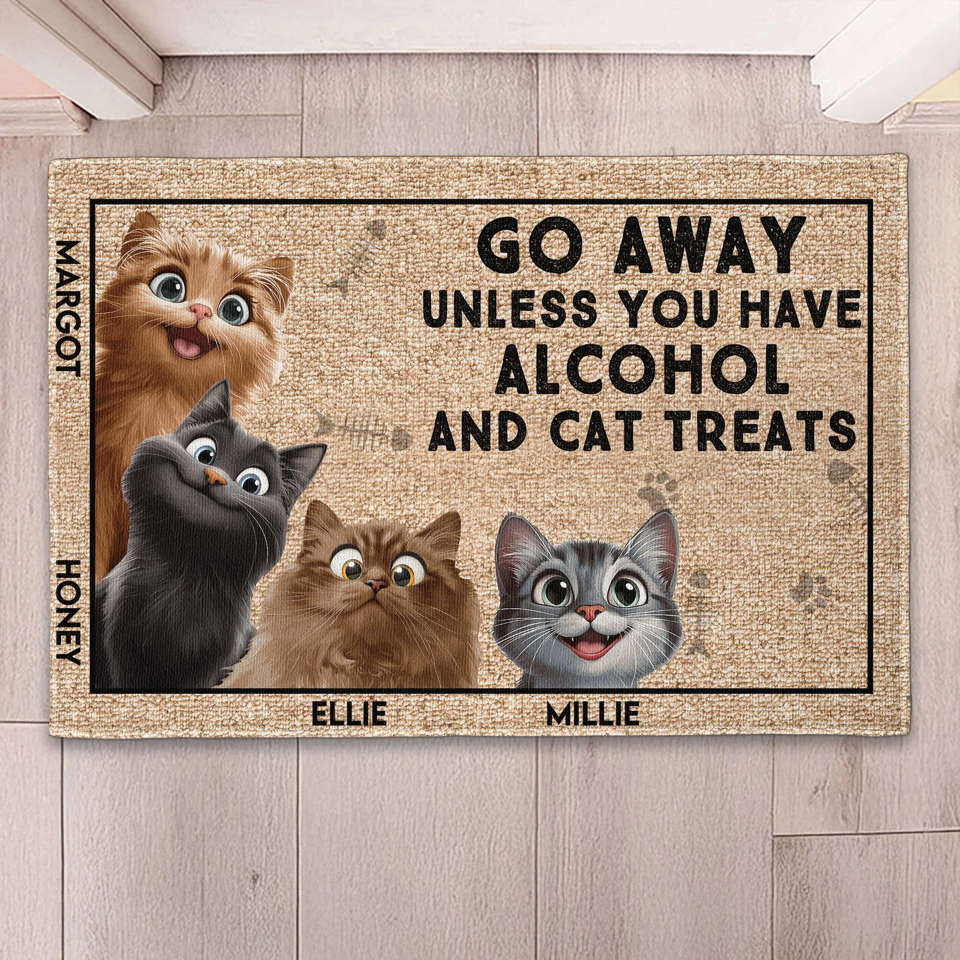 Go Away Unless You Have Alcohol - Personalized Doormat - Gift for Pet Owners, Pet Lovers, Cat Mom | CLP15 NH96