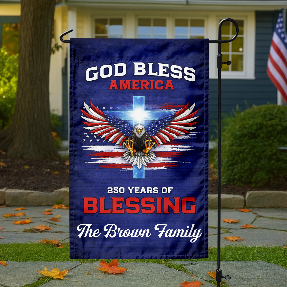 God Bless America 250 Years Of Blessing - Personalized Flag - Patriotic Gift For Family HN02 - Image 4