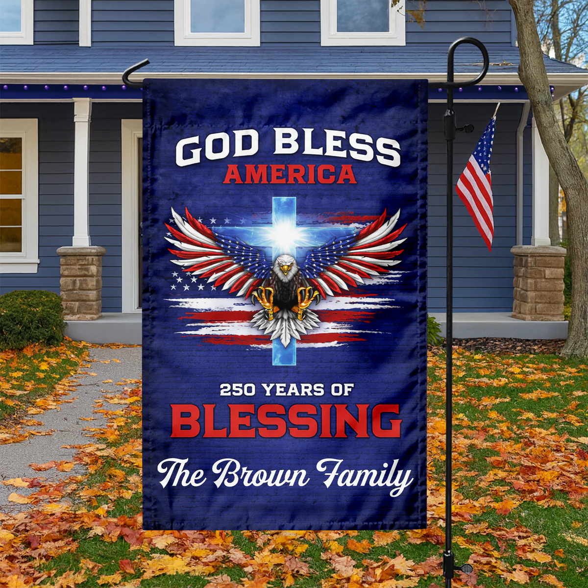 God Bless America 250 Years Of Blessing - Personalized Flag - Patriotic Gift For Family HN02 - Image 5