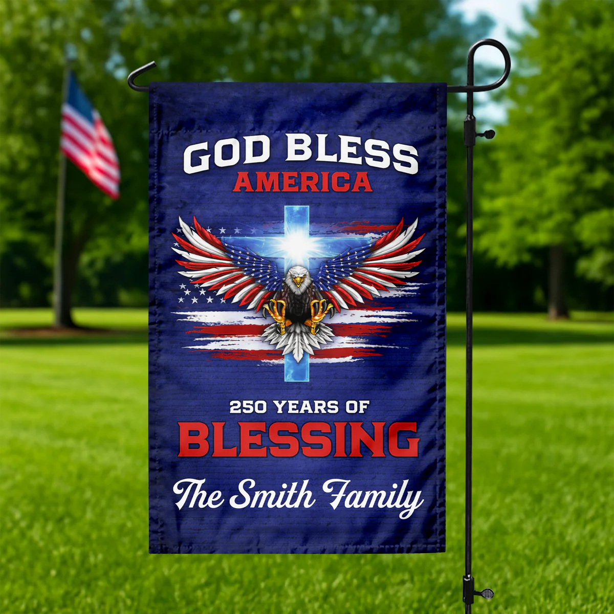 God Bless America 250 Years Of Blessing - Personalized Flag - Patriotic Gift For Family HN02 - Image 7