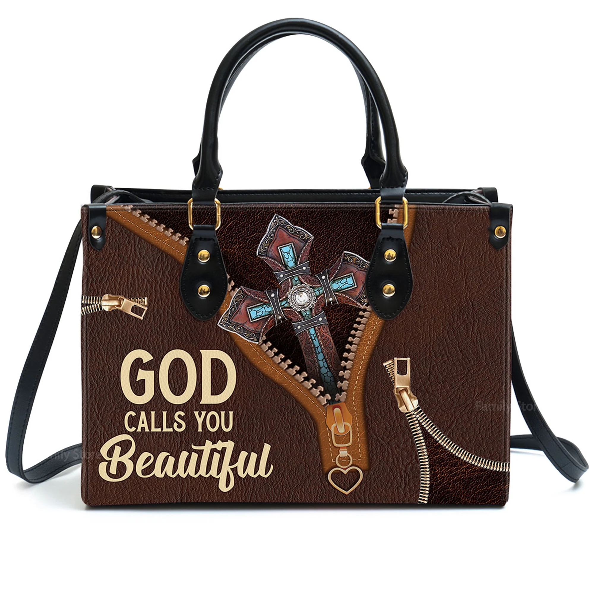 God Calls You Beautiful - Awesome Personalized Leather Handbag - AT4081345 - Image 2