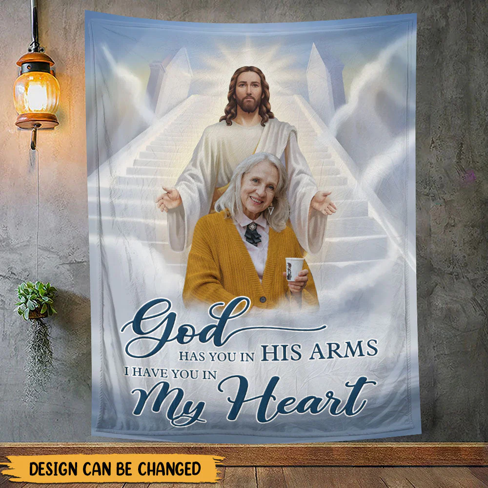 God Has You In His Arm Blanket - Personalized Blanket HL128