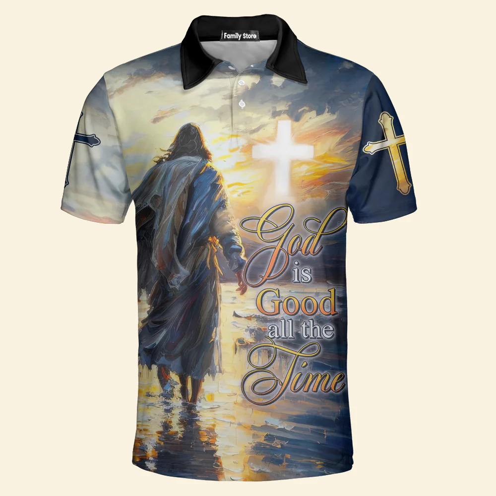God Is Good All The Time - Men Polo Shirt - Image 3