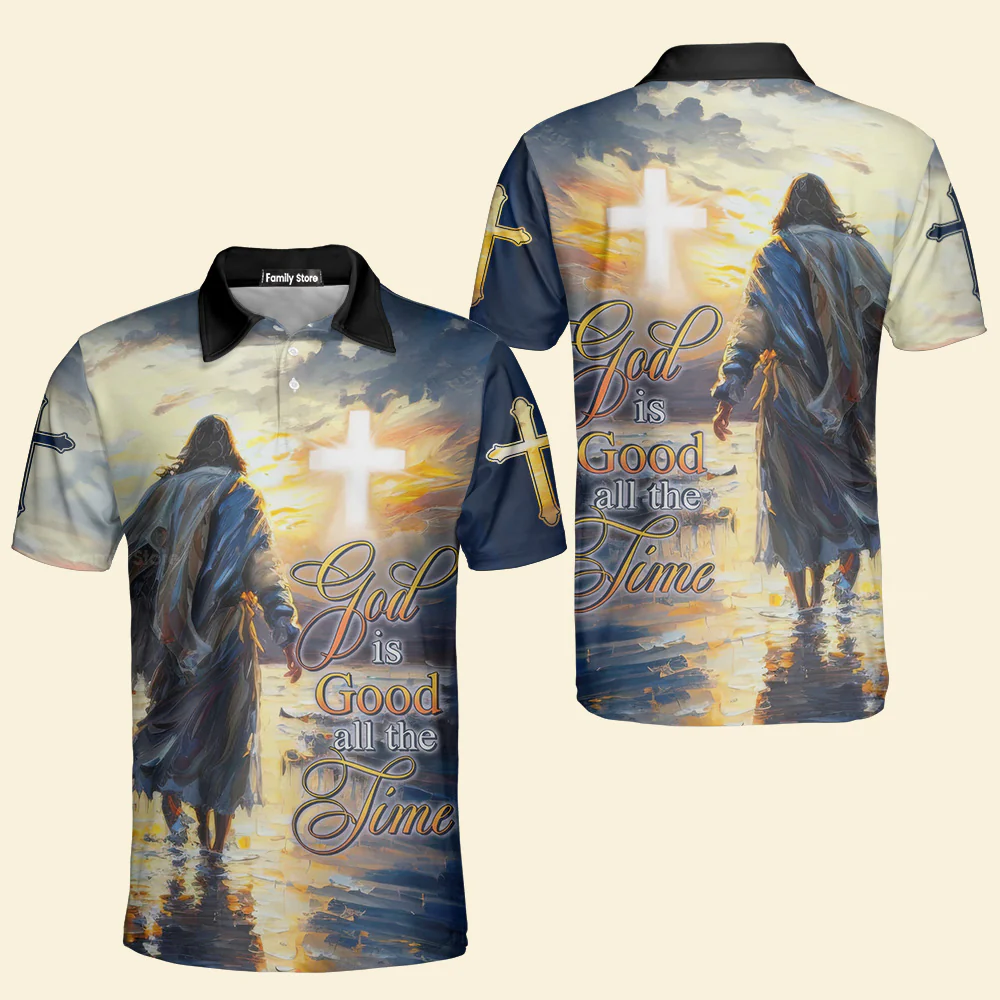 God Is Good All The Time - Men Polo Shirt - Image 4