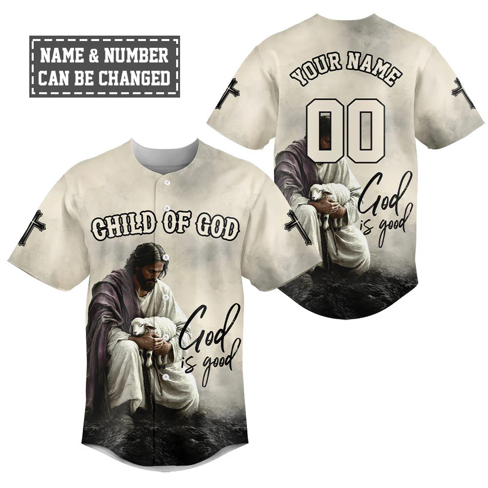 God Is Good Baseball Jersey - Christant Gift For Him
