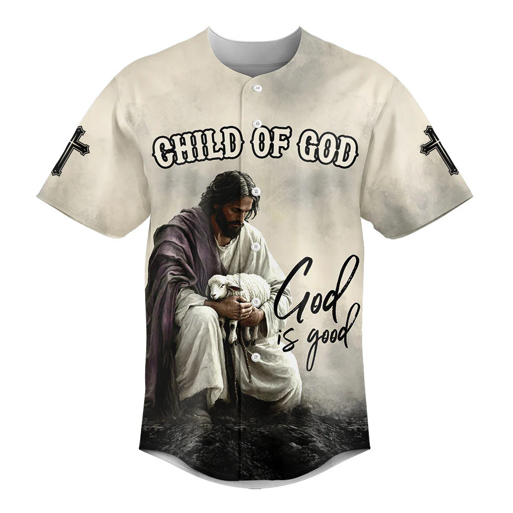 God Is Good Baseball Jersey - Christant Gift For Him - Image 2