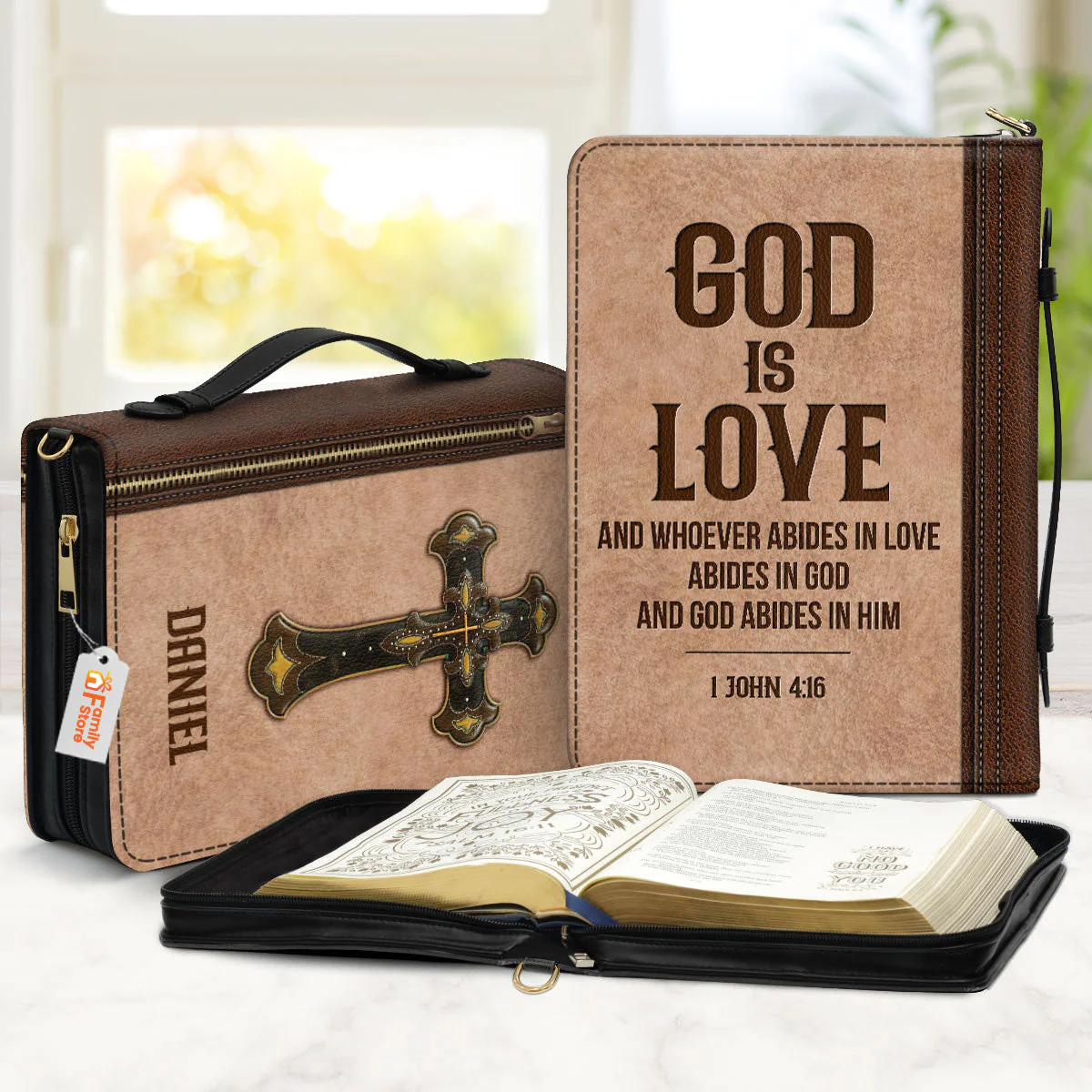 God Is Love - Thoughtful Gift For Christians - Personalized Bible Covers - AT4082408 - Image 2