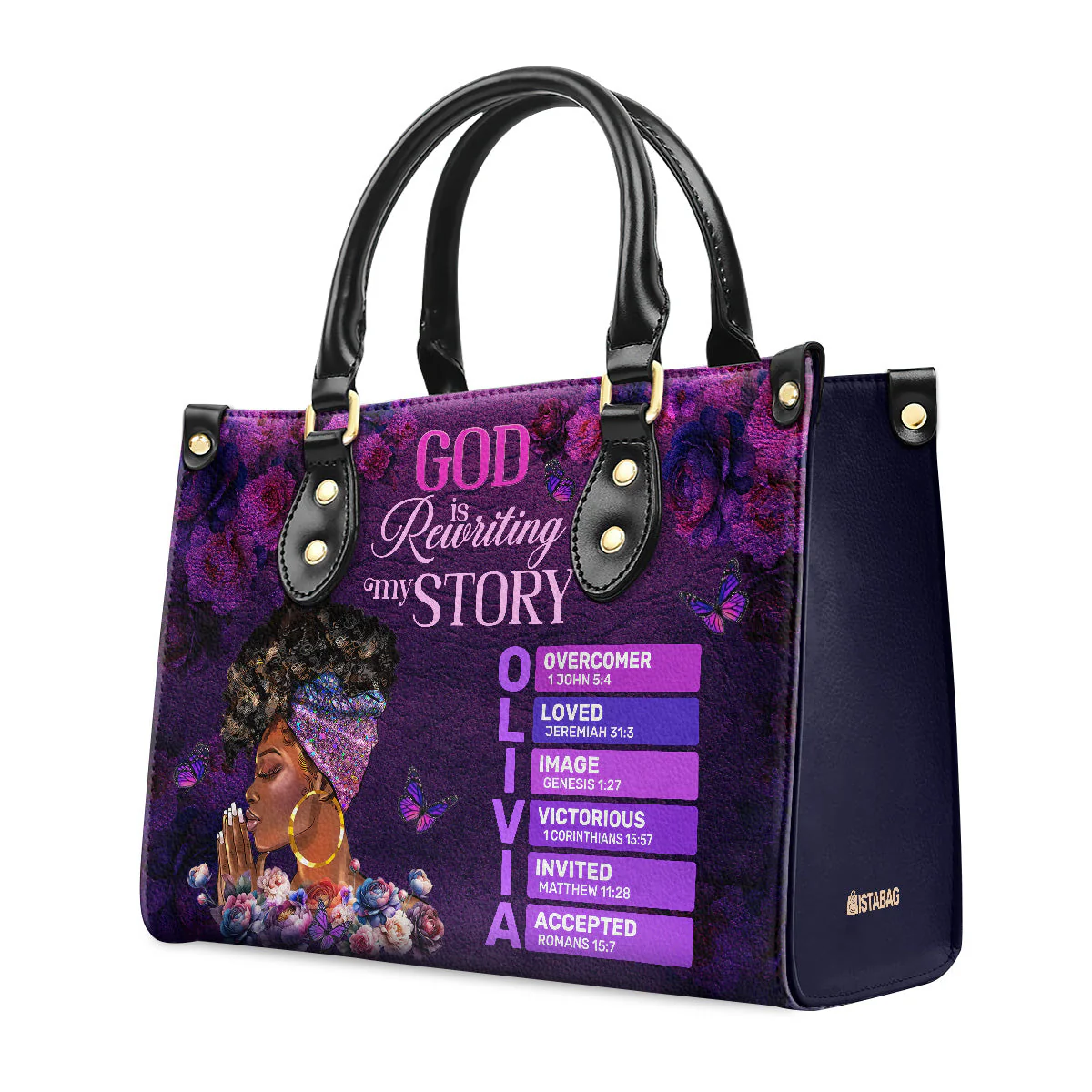 God Is Rewriting My Story - Personalized Leather Handbag - Empowering Religious Gift For Her | HH01 - Image 5