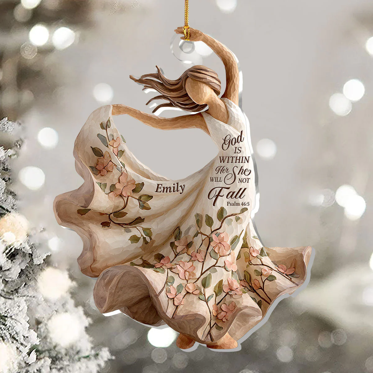 God Is Within Her She Will Not Fall - Personalized 1-Layer Acrylic Ornament HL128 - Image 5